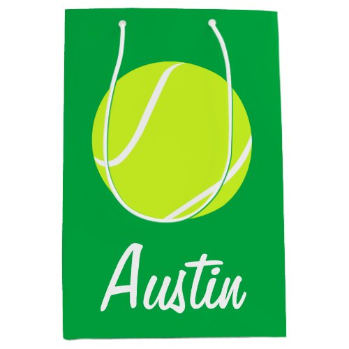 Tennis Player or Coach Custom Text Team Party Medium Gift Bag