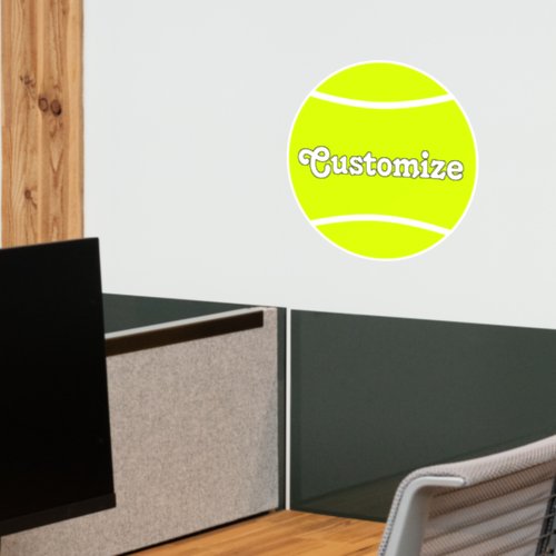 Tennis Player Team Name or Text Custom Cut Sports Wall Decal