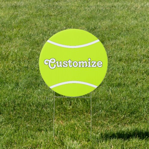Tennis Team Name or Text Personalized Yard Sign