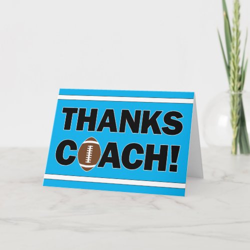Thanks Coach Football Team Party/Banquet Thank You Card