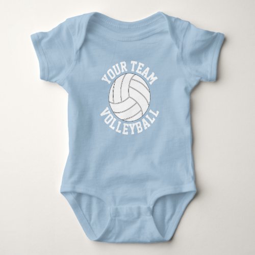 Volleyball Baby Team Name, Player Name and Number Baby Bodysuit