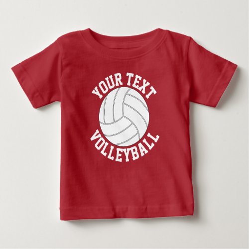 Volleyball Baby Team Name, Player Name & Number Baby T-Shirt