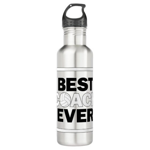Volleyball Best Coach Ever Fun Sports Coaches Stainless Steel Water Bottle