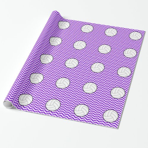 Volleyball Chevron Custom Color Wrapping Paper