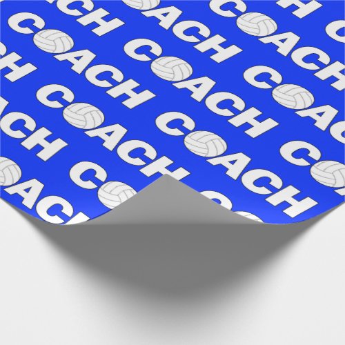 Volleyball Coach Team Color Wrapping Paper