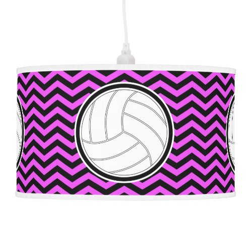 Volleyball Custom Chevron Color Hanging Lamp