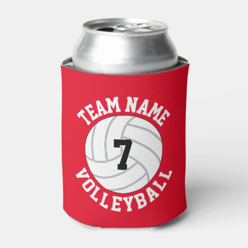 Volleyball Custom Team Name & Player Number Sports Can Cooler