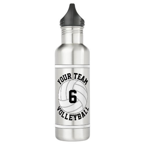Volleyball Custom Team Name & Player Number Sports Stainless Steel Water Bottle