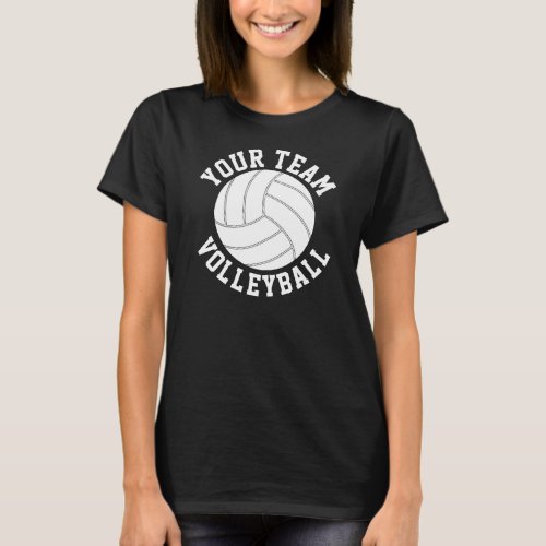 Volleyball Custom Team, Player and Jersey Number T-Shirt