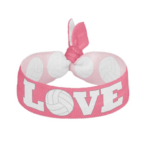 Volleyball LOVE Custom Color Girls Hair Tie