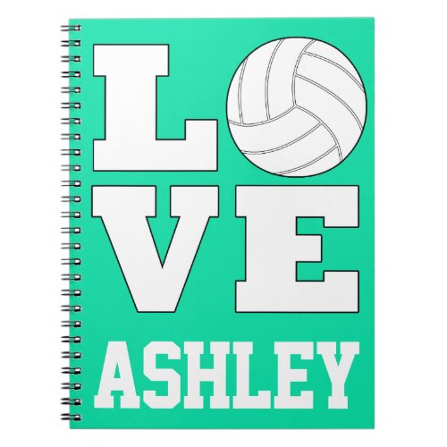 Volleyball Love for Volleyball Players and Fans Notebook