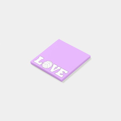 Volleyball LOVE Sports Coach or Player Desktop Post-it Notes