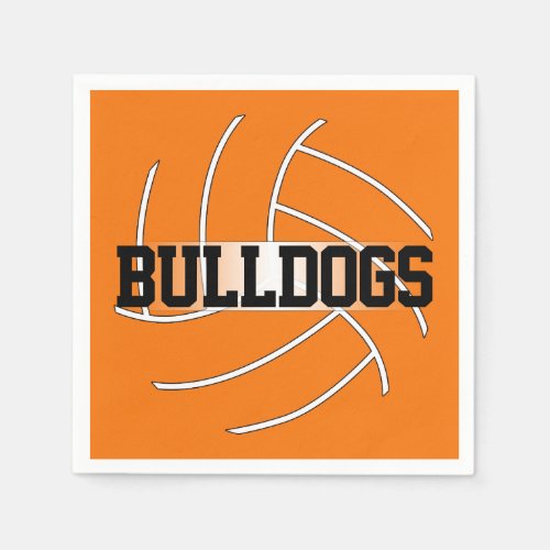 Volleyball Party Napkins Personalized Color & Text