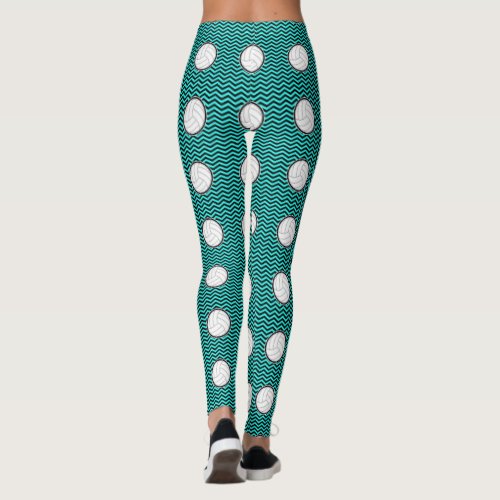 Volleyball Pick A Color Chevron Leggings