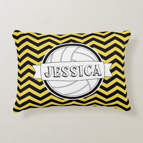 Volleyball Player Custom Color Chevron Pillow