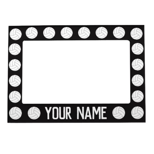 Volleyball Player Custom Name or Text Team Photo Magnetic Frame