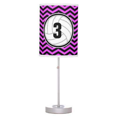 Volleyball Player Custom Number/Letter & Color Table Lamp