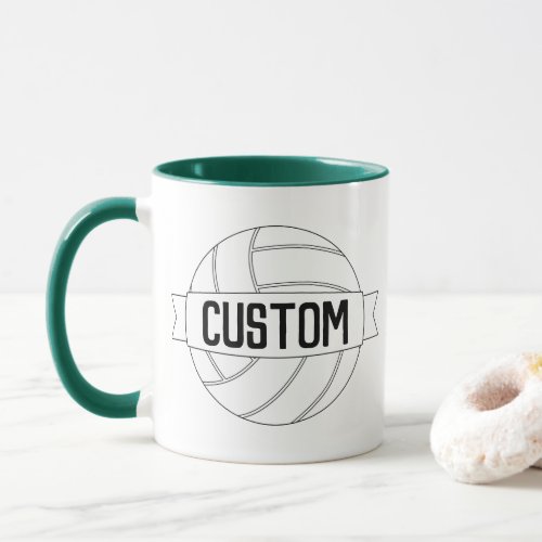 Volleyball Player or Coach Custom Text Coffee Mug