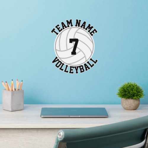 Volleyball Team Name and Player Number Custom Cut Wall Decal