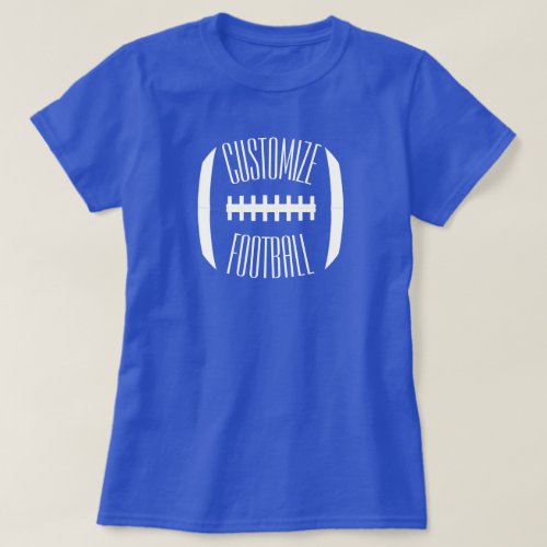 Women's Football Fan/Mom Custom Team Name Sports T-Shirt