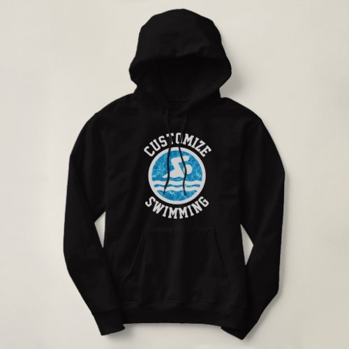 Womens Swimming and Diving Custom Team Name / Text Hoodie