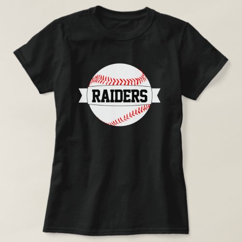 Baseball Mom or Fan Custom Team and Player Name T-Shirt