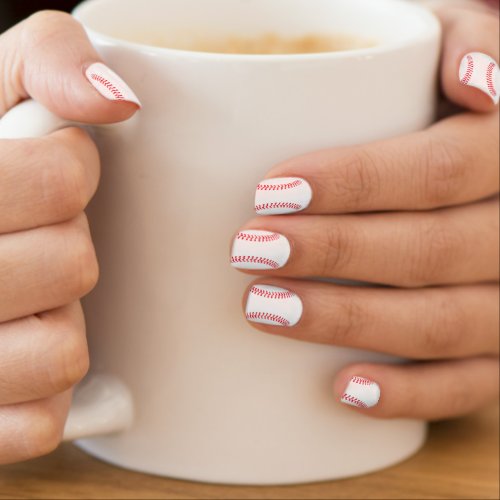 Baseball Mom or Girlfriend Cute Finger Nail Art
