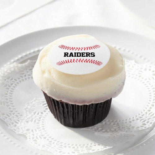 Baseball Team Party Round Edible Frosting Toppers Edible Frosting Rounds