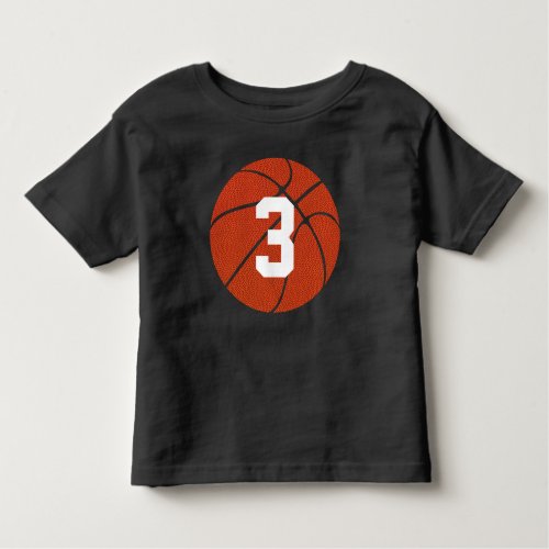 Basketball Custom Jersey Number Sports Team Fan Toddler T-shirt