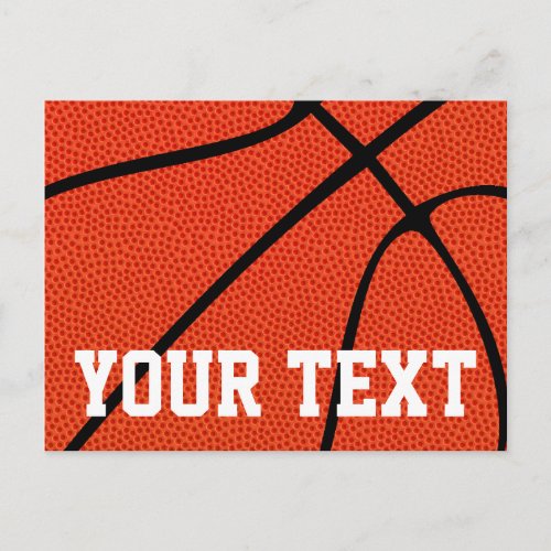 Basketball Custom Text or Player Name Sports Team Postcard