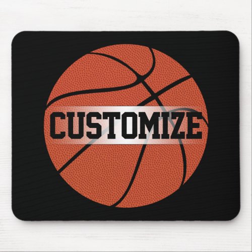 Basketball Player/Coach Custom Team Name or Text Mouse Pad