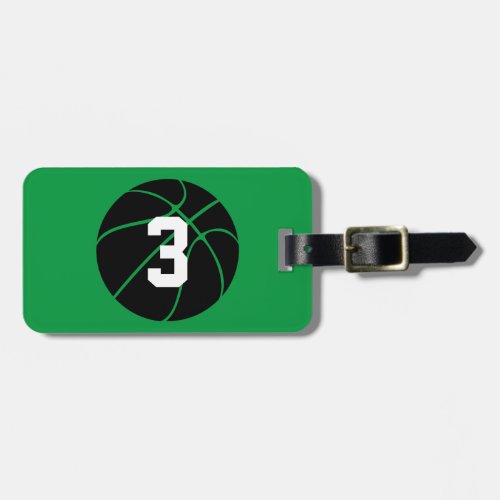 Basketball Player Custom Color and Jersey Number Luggage Tag