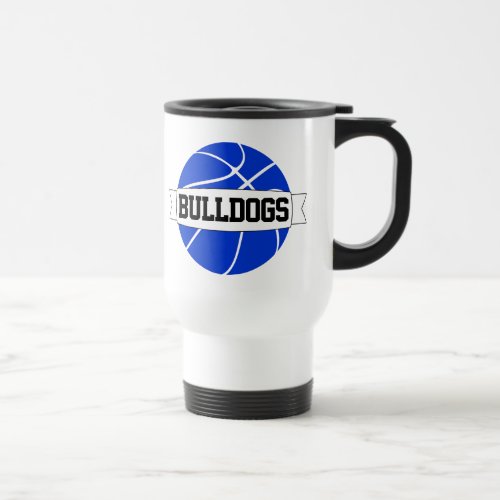 Blue Basketball Coach Custom Team Name Sports Travel Mug