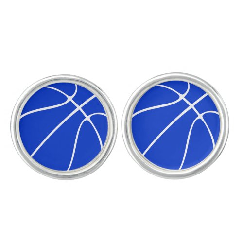 Blue Basketball Player Cuffs for Party or Banquet Cufflinks