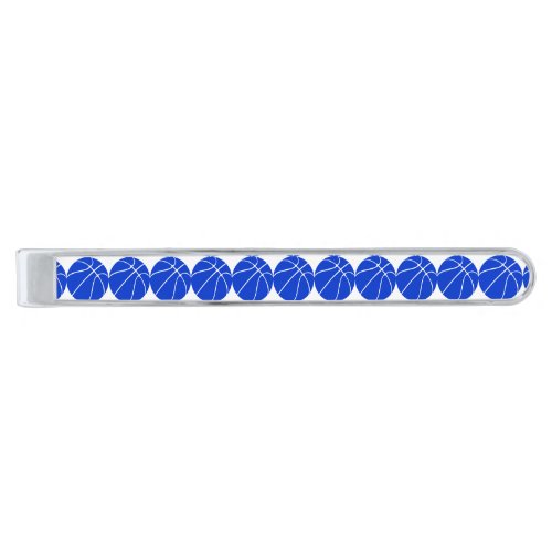 Blue Basketball Player Neck Bar for Party/Banquet Silver Finish Tie Bar