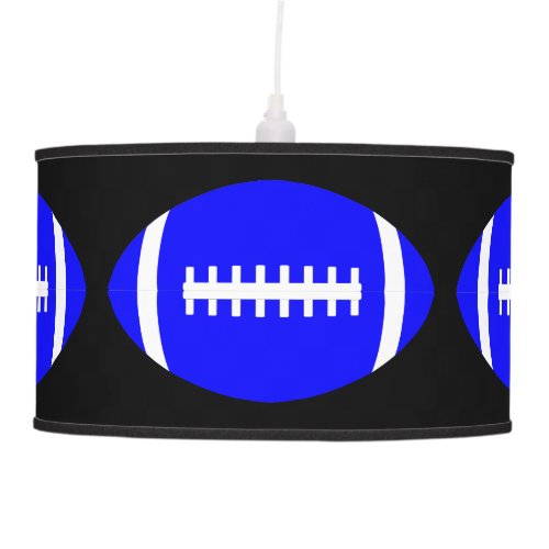 Blue & Black Football Coach or Player Hanging Lamp