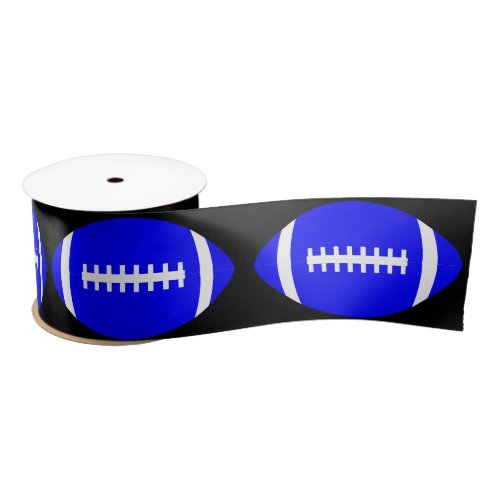 Blue Football Party Ribbon for Players or Coaches