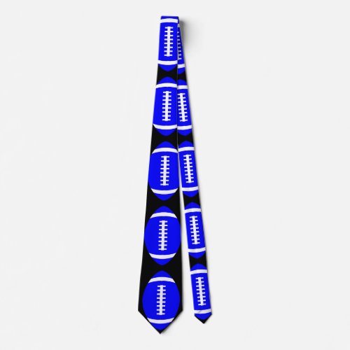 Blue Football Tie for Football Players or Coaches