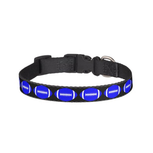 Blue Footballs Dog, Pet, Mascot Fun Football Game Pet Collar
