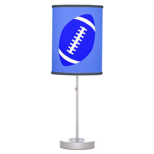 Boys Room Blue Football Sports Player Tabletop Table Lamp
