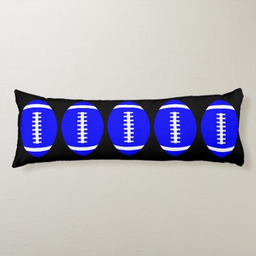 Boys Room Blue Footballs Football Player Comfy Body Pillow