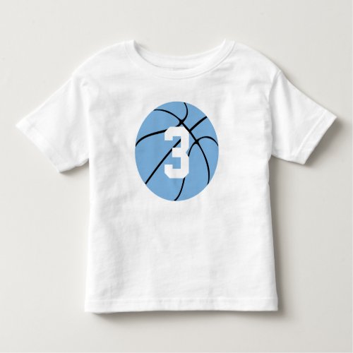 Carolina Blue Basketball Custom Jersey Number Kids Toddler T-shirt