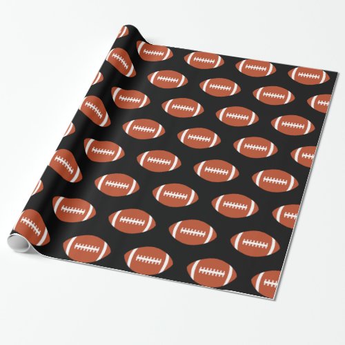 Custom Background Color American Football Party Wrapping Paper