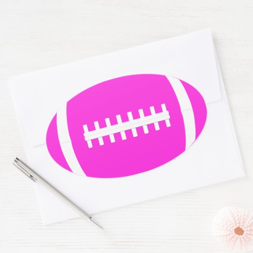 Custom Color Football Party Decor Sports Team Oval Sticker