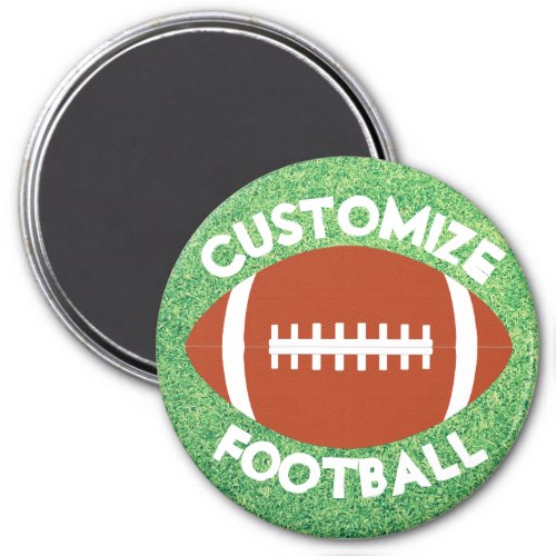 Custom Football Team Name or Text Coach or Player Magnet
