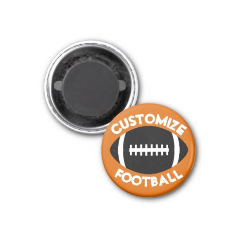 Custom Team Color and Text Football Coach's Office Magnet