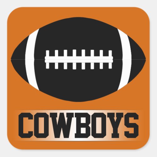 Custom Team Name & Color Football Sports Stickers