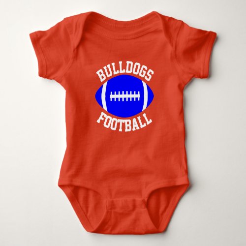 Football Baby Custom Team, Player, Color & Number Baby Bodysuit