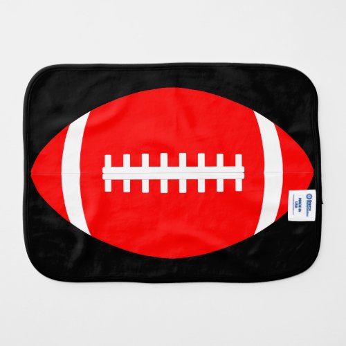 Football Baby Red Football Custom Team Color Sport Baby Burp Cloth