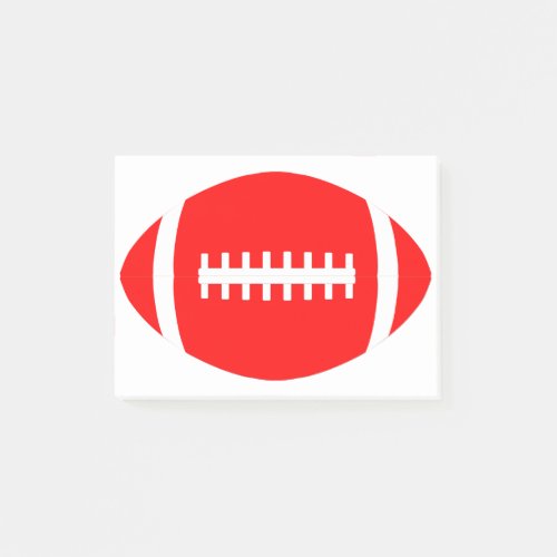 Football Coach or Player Red Football Team Sports Post-it Notes